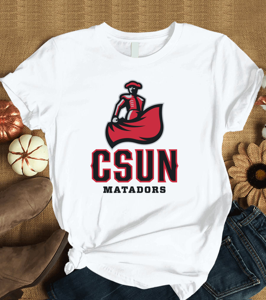 CSUN Matadors Logo Matador in Red and Black Robe T-Shirt