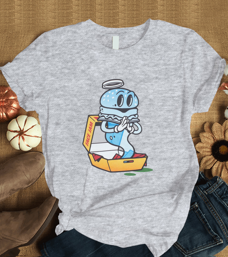Face Jam Ghost Kitchen Halo Burger Spirit T-Shirt