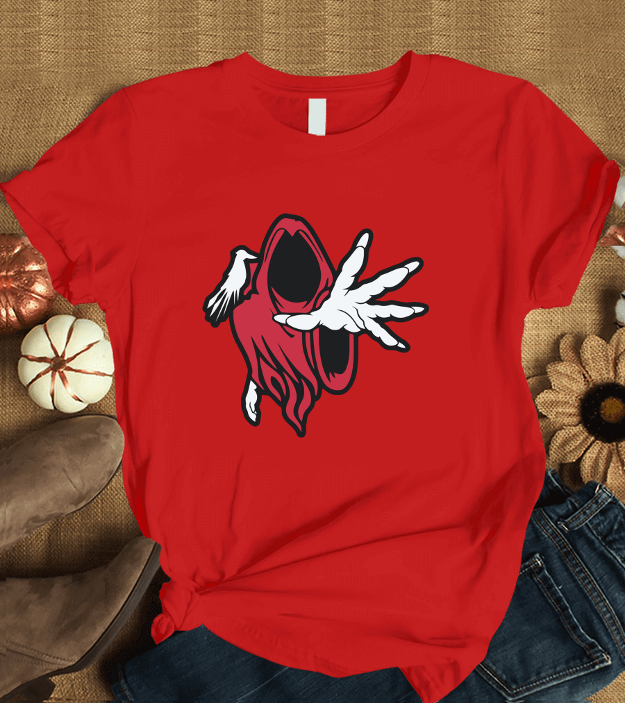 Psychopathic Merch Hell's Pit Wraith Iconic Red and White Hooded Figure T-Shirt