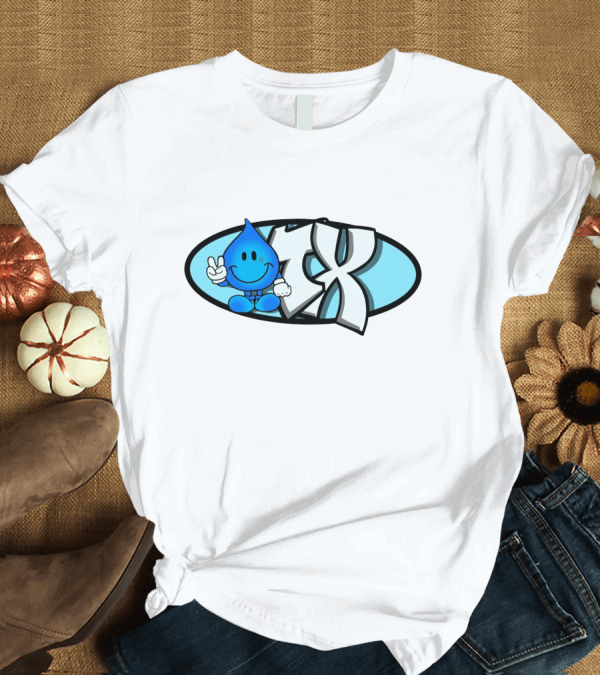 T-Shirt: Geezy Industreetz Geezy World HX Logo with Blue Drop Cartoon Character T-Shirt Geezy Industreetz Geezy World HX Logo with Blue Drop Cartoon Character T-Shirt