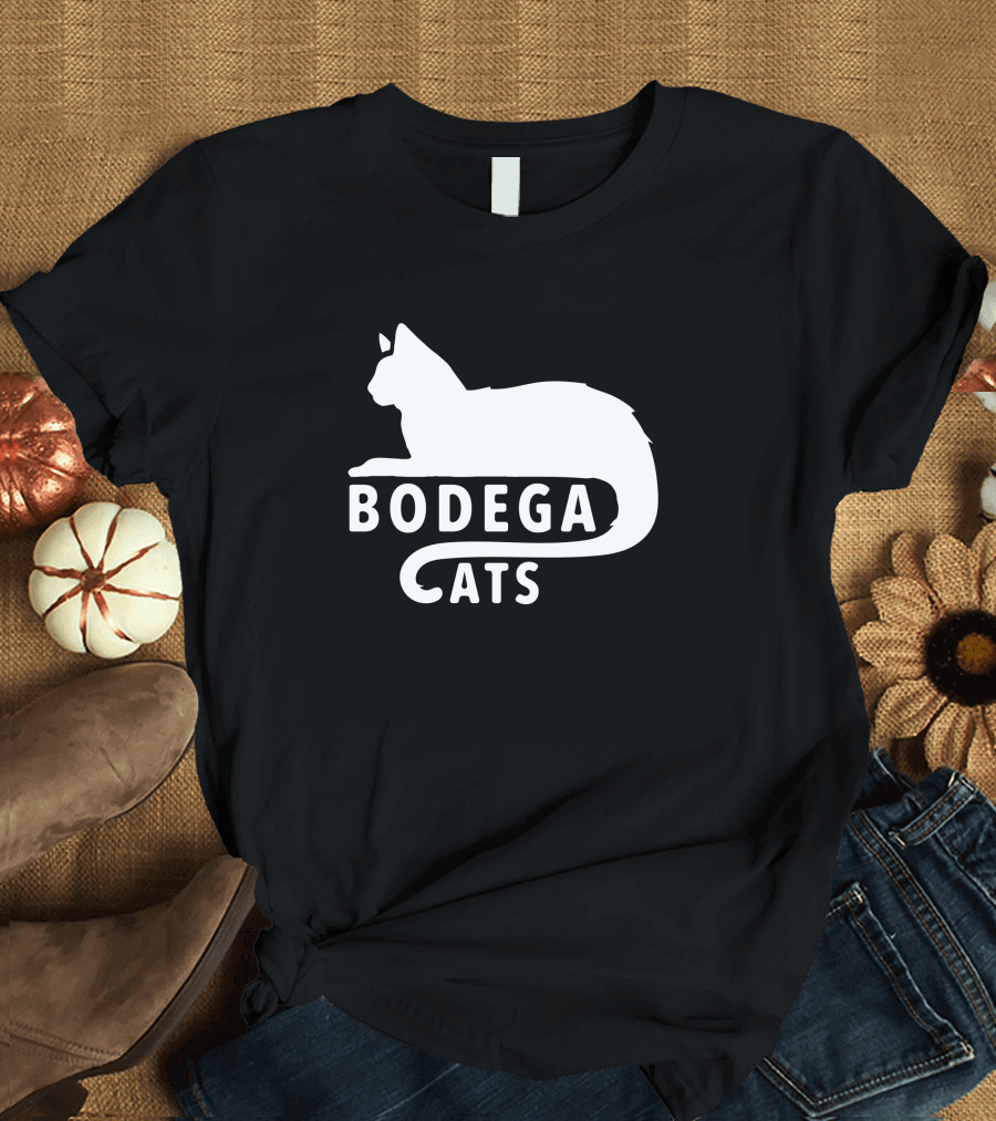 BodegaCats Cat Silhouette C Tail T-Shirt