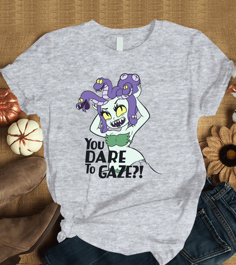 Cuphead Cala Maria Medusa You Dare To Gaze T-Shirt