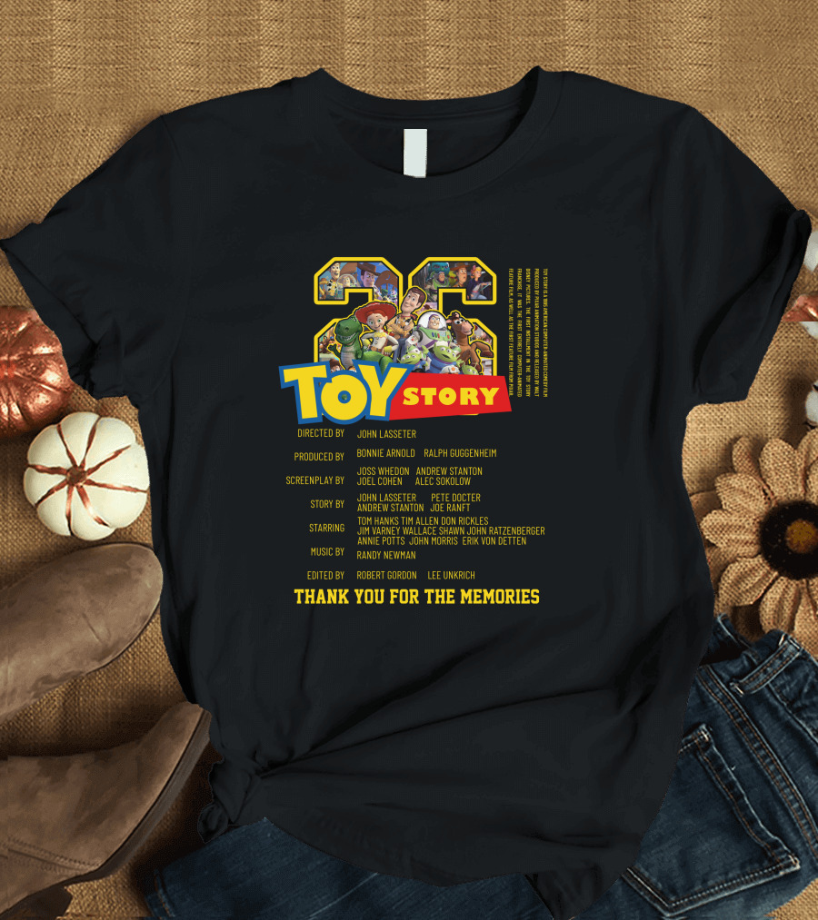 TOY STORY 28 Thank You for the Memories Directors Cast Iconic Characters T-Shirt