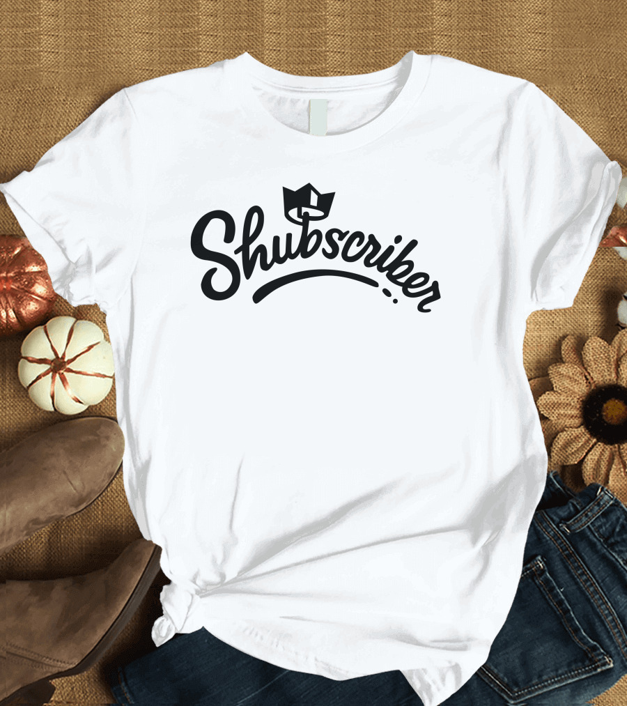 Shubscriber Crown Logo Design Shubble Merch T-Shirt