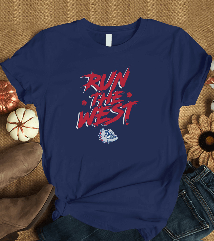 Gonzaga Run the West Bulldogs Basketball T-Shirt