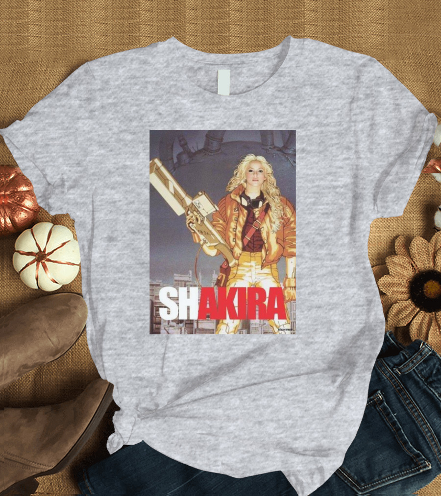 SHAKIRA AKIRA Manga Fusion with Bold Heroic T-Shirt