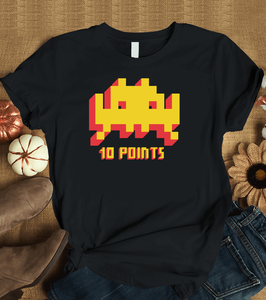 Space Invaders 10 Points Classic Arcade T-Shirt