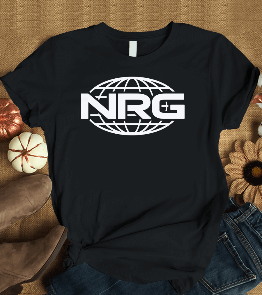 NRG Global Energy Logo Design With Grid Sphere T-Shirt