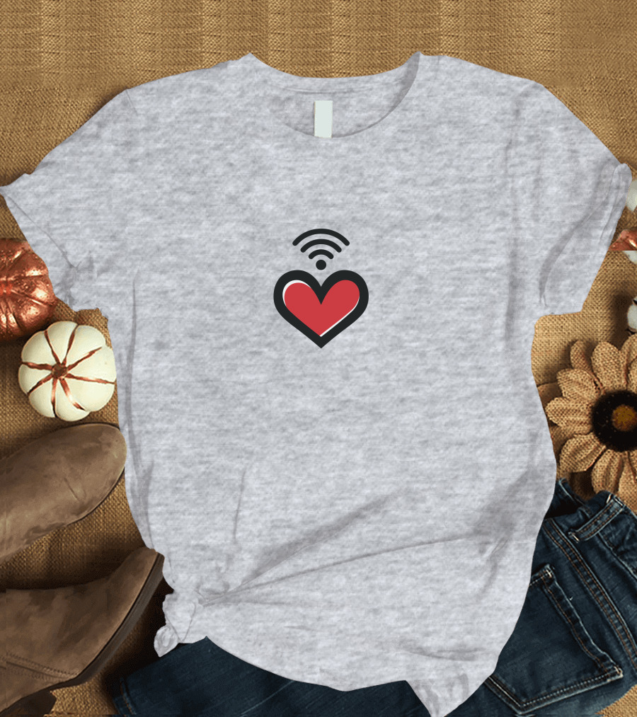 Straykids Seungmin Love Red Heart With Wifi Signal T-Shirt