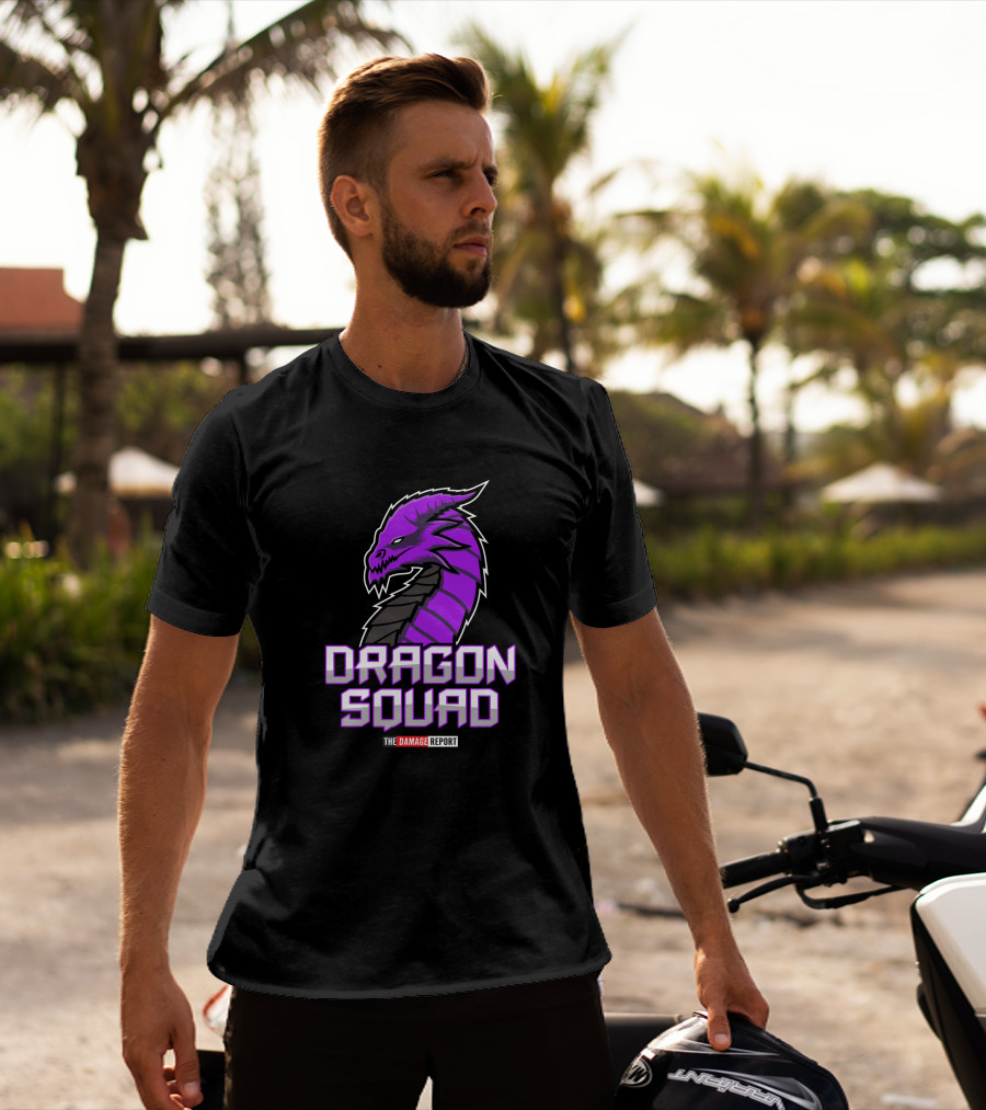 Purple Dragon Squad The Damage Report Purple Dragon Daddy Merch T-Shirt