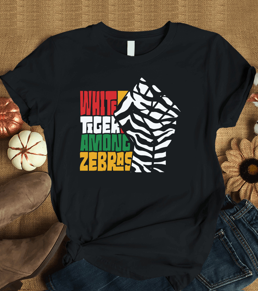 White Tiger Among Zebras Nick Shin Merciless Tiger T-Shirt