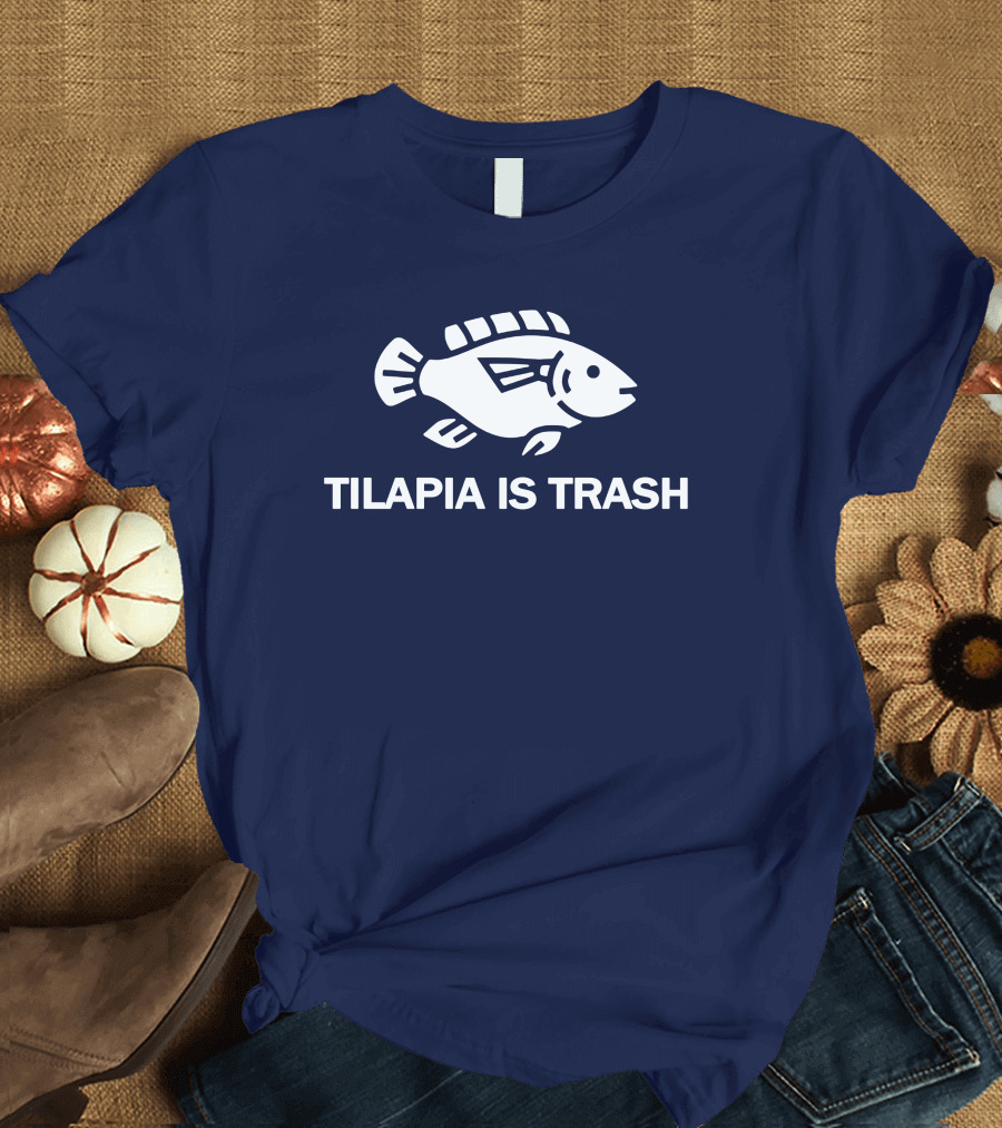 Soulp Merch Tilapia Is Trash Graphic Fish T-Shirt