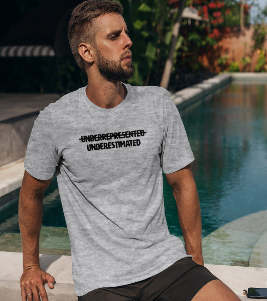 Underrepresented Strikethrough Underestimated Cotton Bureau T-Shirt