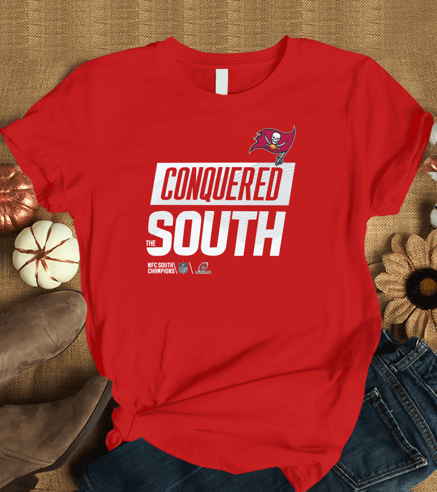 Tampa Bay Buccaneers Conquered South NFL Playoffs Shirt Red T-Shirt