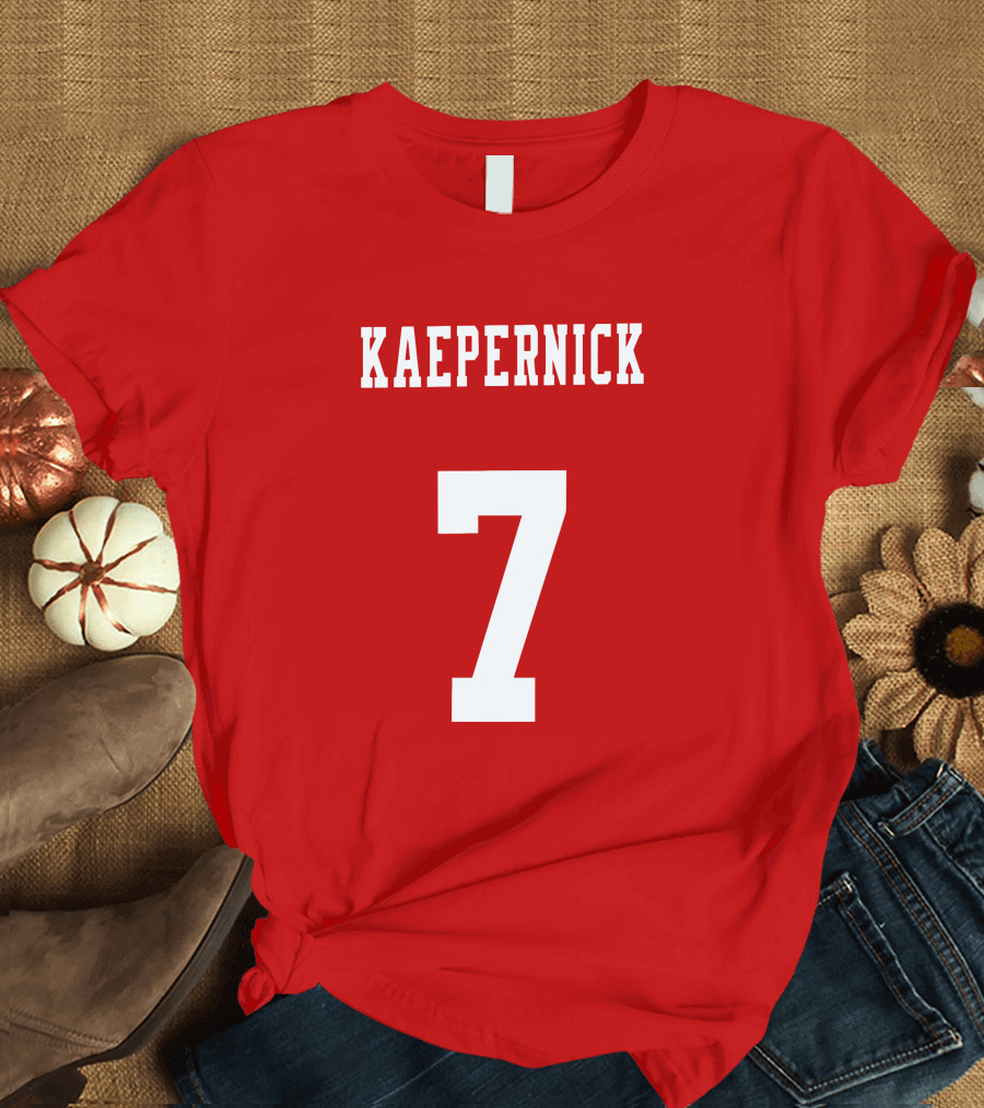 Kaepernick 7 Red Background Sports Jersey T-Shirt