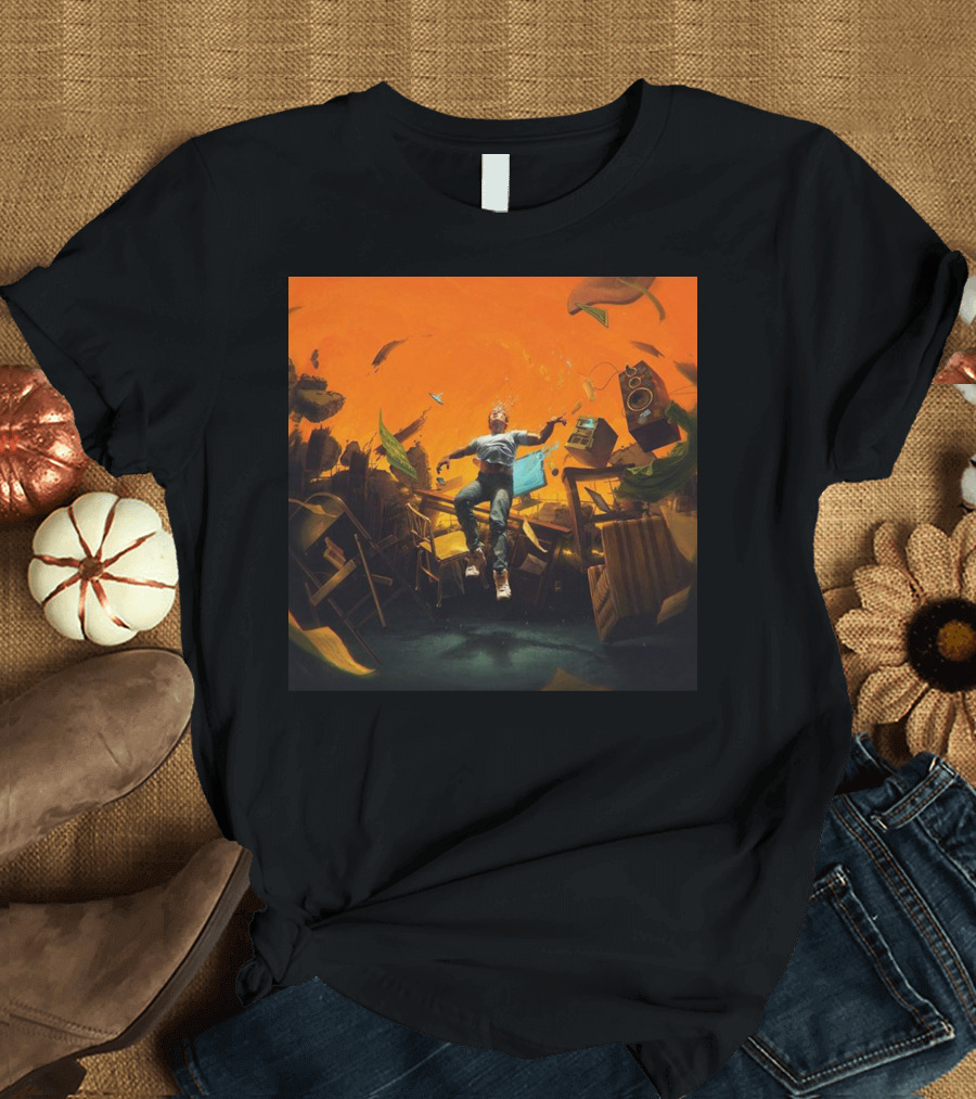 nopressureshop com Logic No Pressure Album Cover Floating Surreal Scene T-Shirt