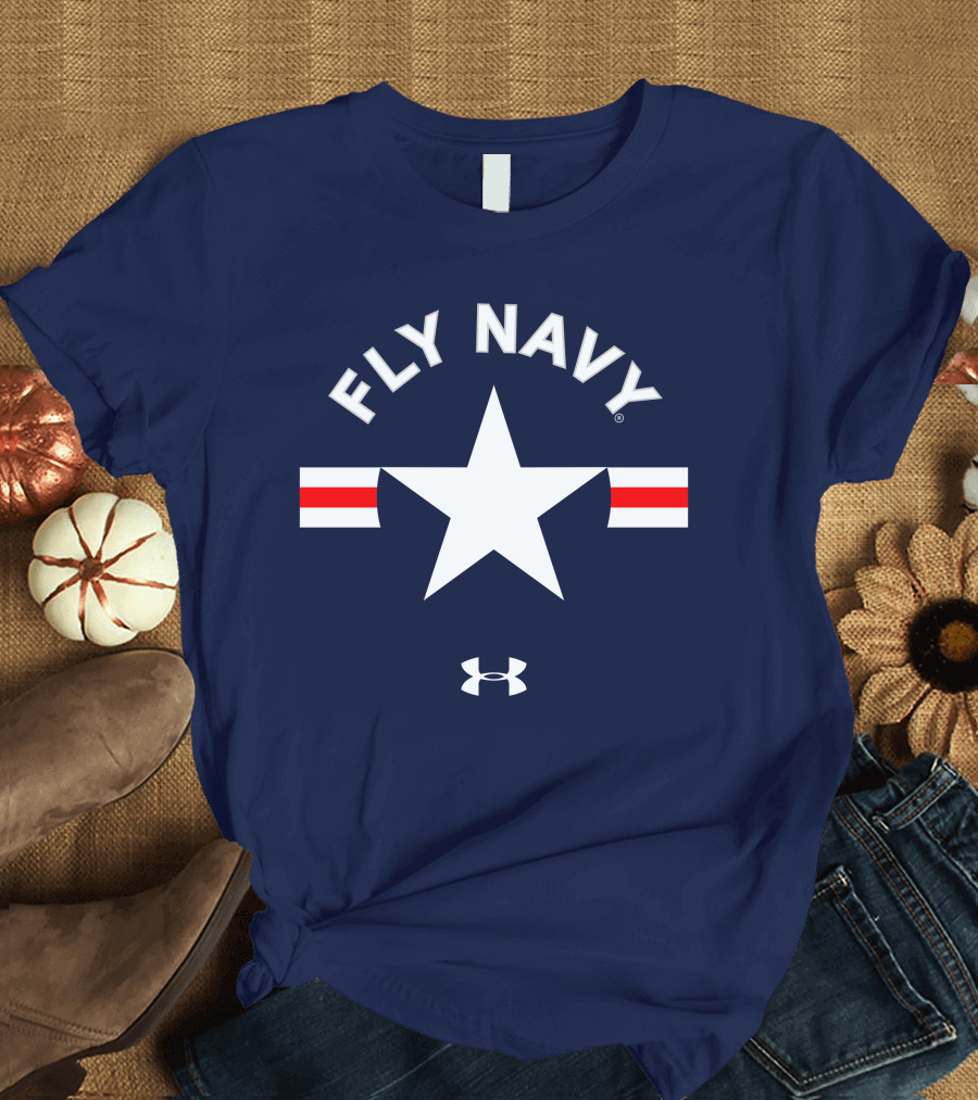 FLY NAVY Under Armour White Star Red Stripes T-Shirt