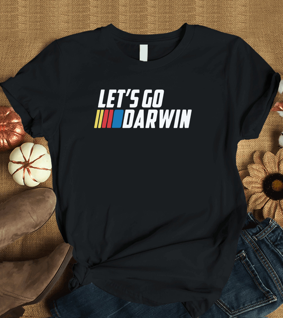 LET'S GO DARWIN Racing Stripes T-Shirt