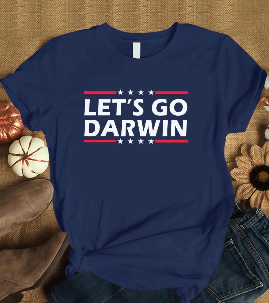 Let's Go Darwin Stars and Stripes Motivational Phrase T-Shirt