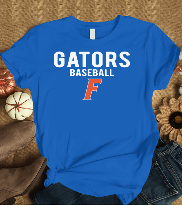 T-Shirt: Florida Gators Baseball F Logo Blue T-Shirt Florida Gators Baseball F Logo Blue T-Shirt