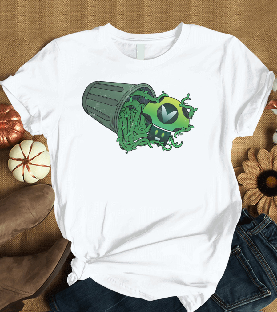 Vinesauce Trash Can with Green Goo and Controller T-Shirt