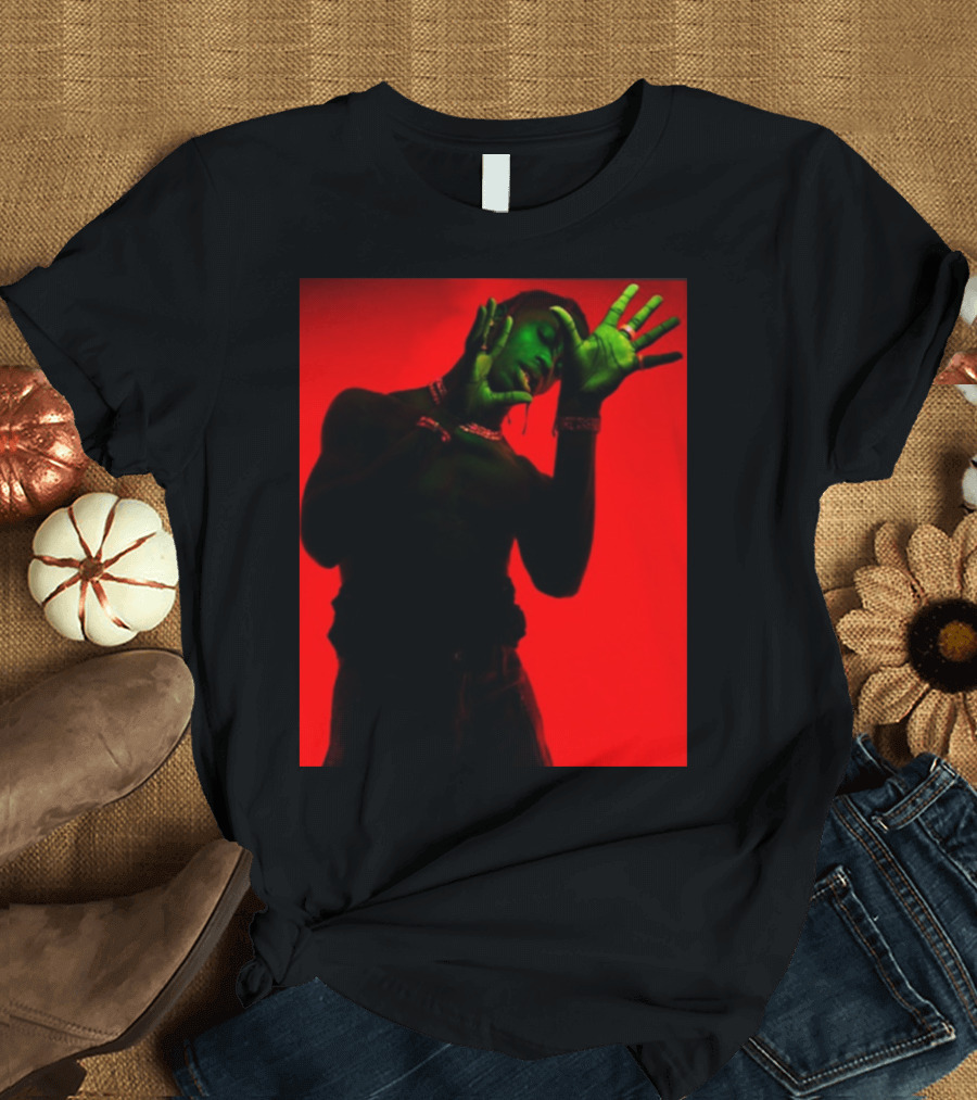 Don Toliver Red and Green Artistic Pose Merchandise T-Shirt