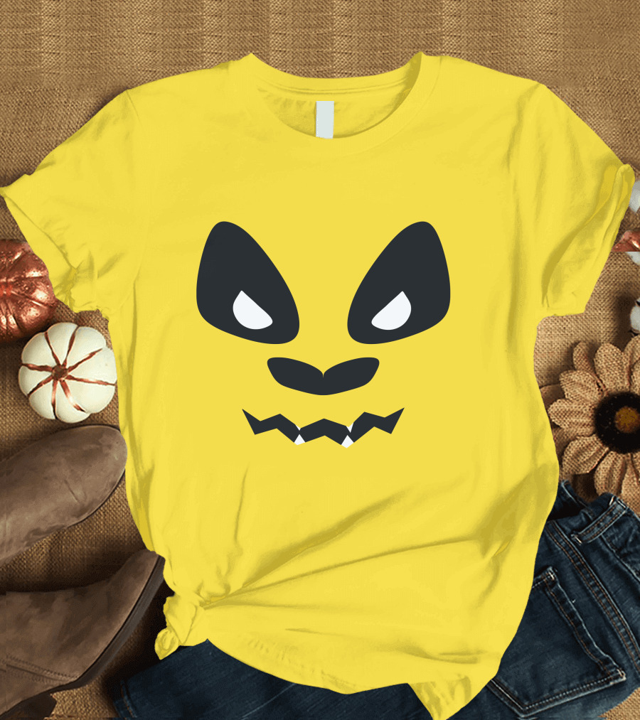 Sapnap Merch Halloween Panda Face Yellow T-Shirt