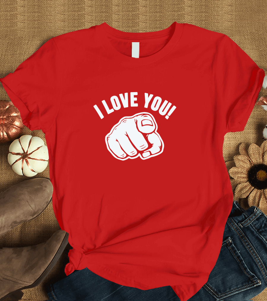 I Love You Fist Motif T-Shirt