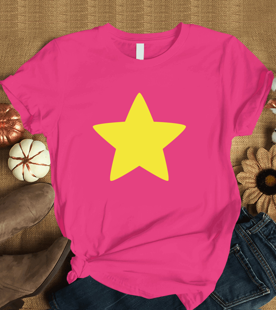 Steven Universe Yellow Star on Pink Background Cosplay T-Shirt
