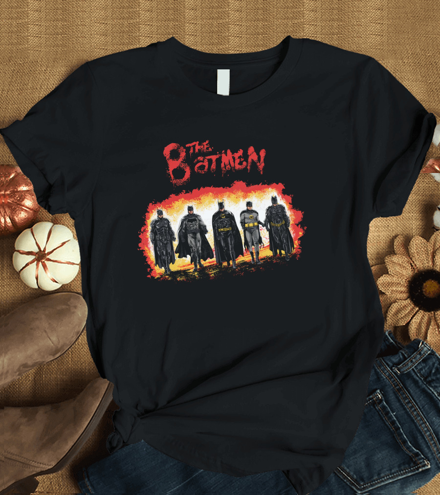 The Batmen Vintage Comic Style Heroes Ensemble T-Shirt