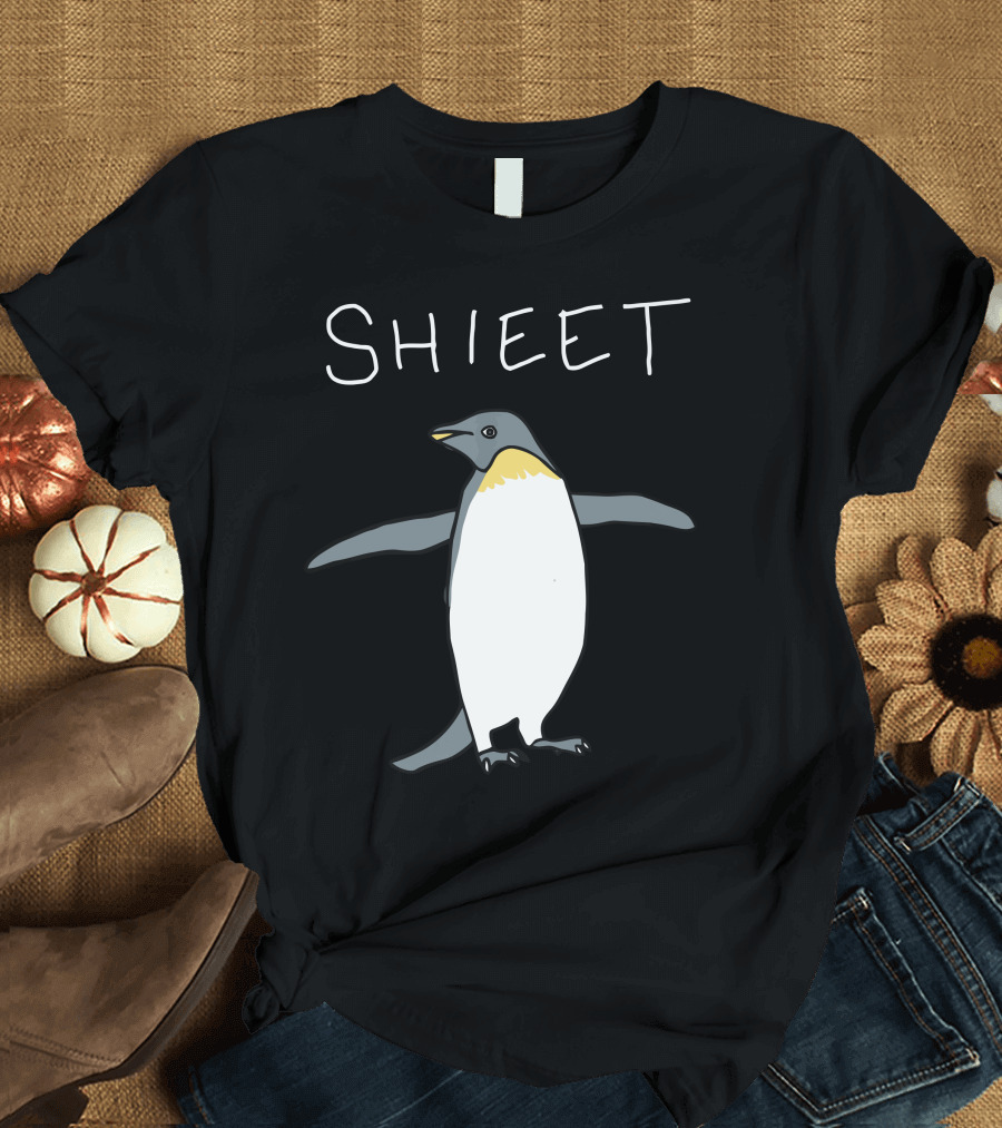 Shieet Penguin Drawing T-Shirt