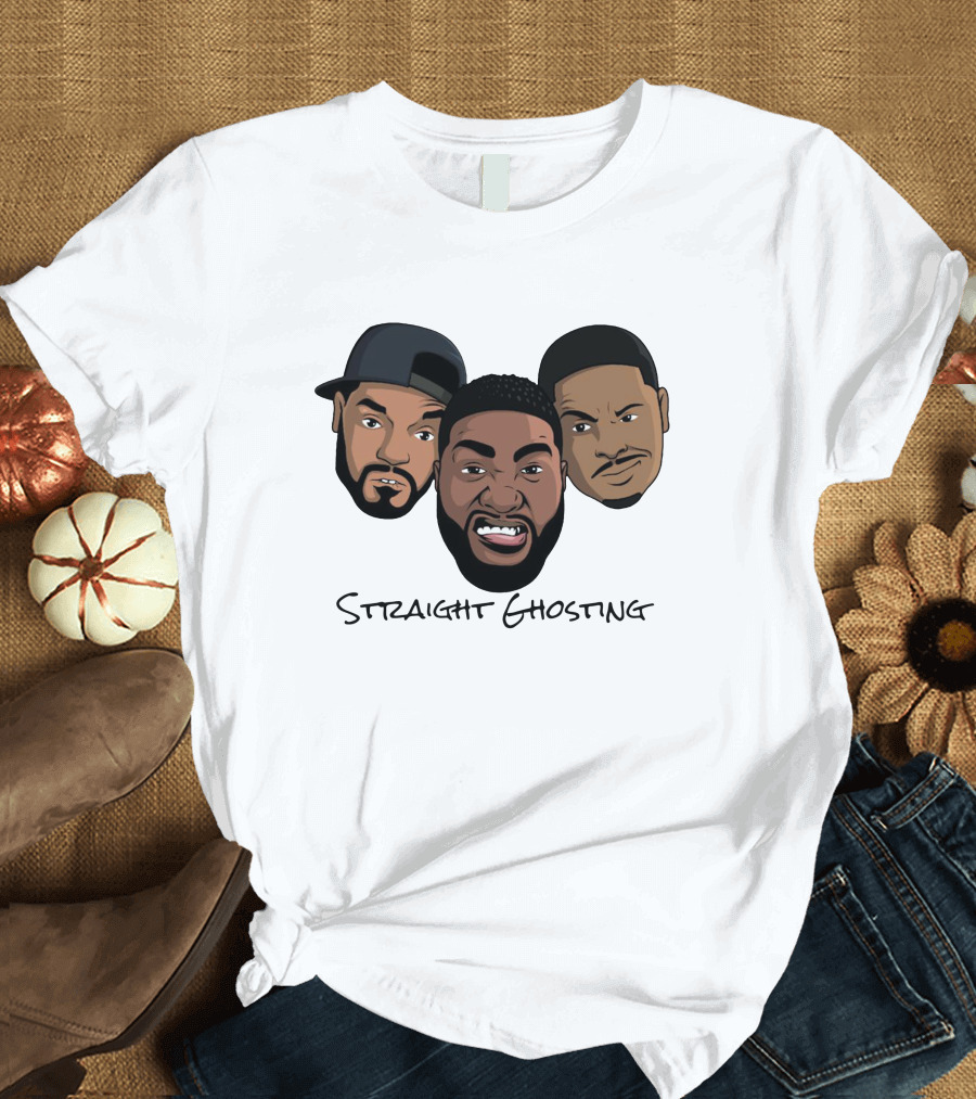 Straight Ghosting Ghost Brothers Faces T-Shirt