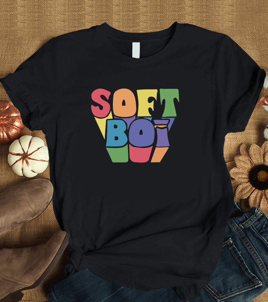 Crankgameplays Soft Boi Colorful 3D Text Merch T-Shirt