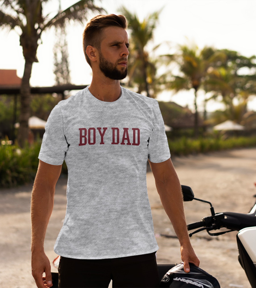 Boy Dad Red Text T-Shirt