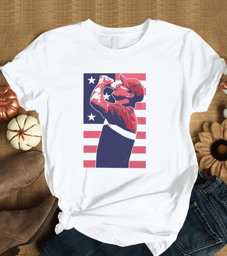 Brooks Koepka The Chug American Flag T-Shirt
