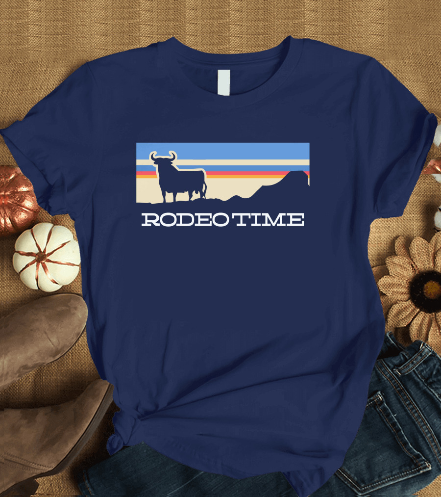 Rodeo Time Sunset Bull Silhouette by Dale Brisby T-Shirt