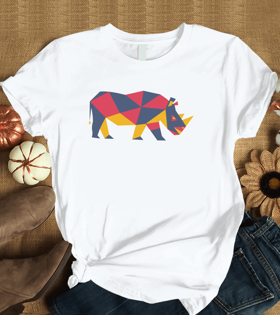 Kevin Pietersen Sorai Shop Rhino Geometric Multicolor T-Shirt