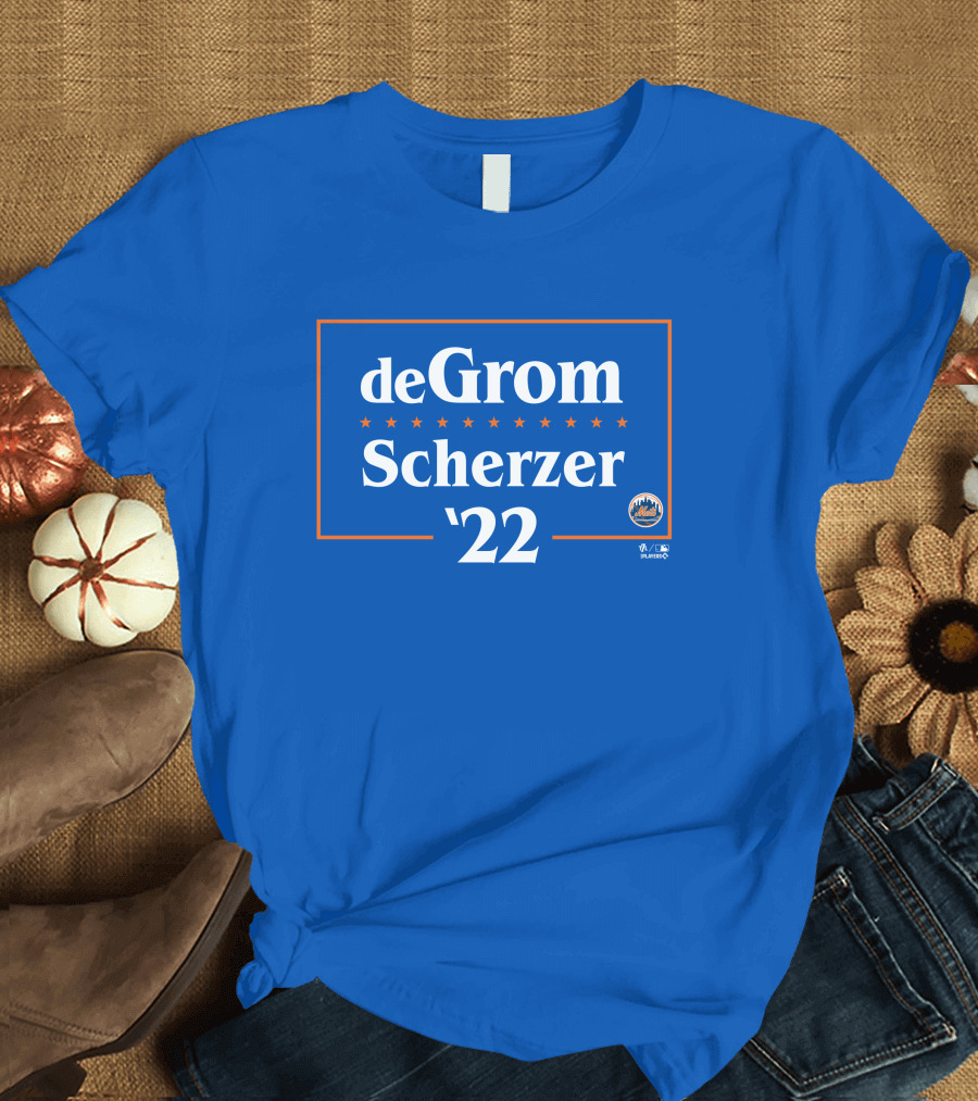deGrom Scherzer '22 Mets MLB Players Association T-Shirt