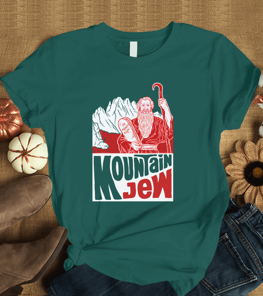 Mountain Jew Moses Holding Ten Commandments Ted Stout Tedstout5 T-Shirt
