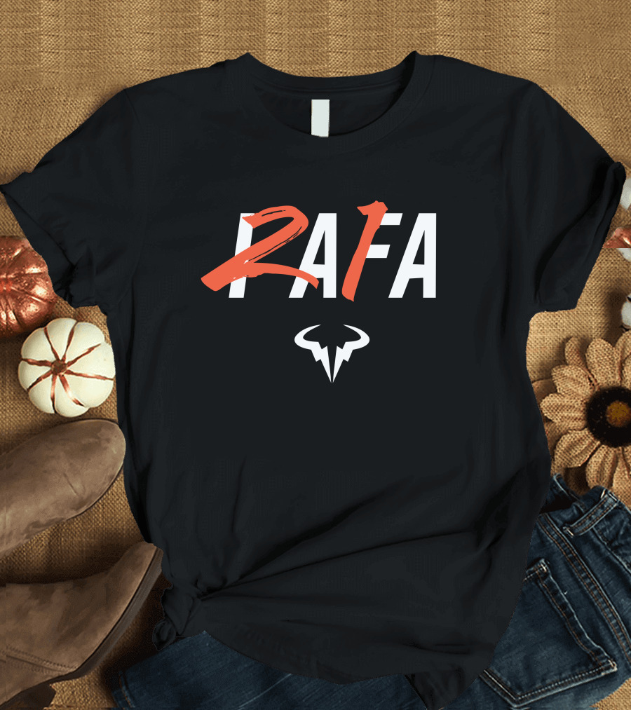 RAFA Bull Logo 21 Grand Slam Winner T-Shirt