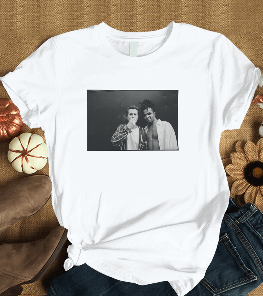 Jeffrey Wright Basquiat Two Gordons 1995 Gotham City Pass The Light Iconic Portrait Black and White Photography T-Shirt