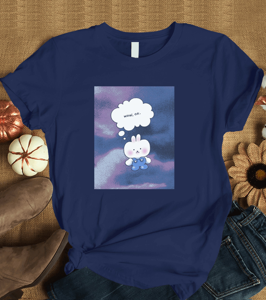 The Yetee Merch Wow Ok Thought Bubble Character T-Shirt