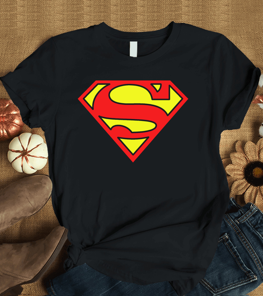 DC Comics Womens Superman Varsity Football S Shield T-Shirt