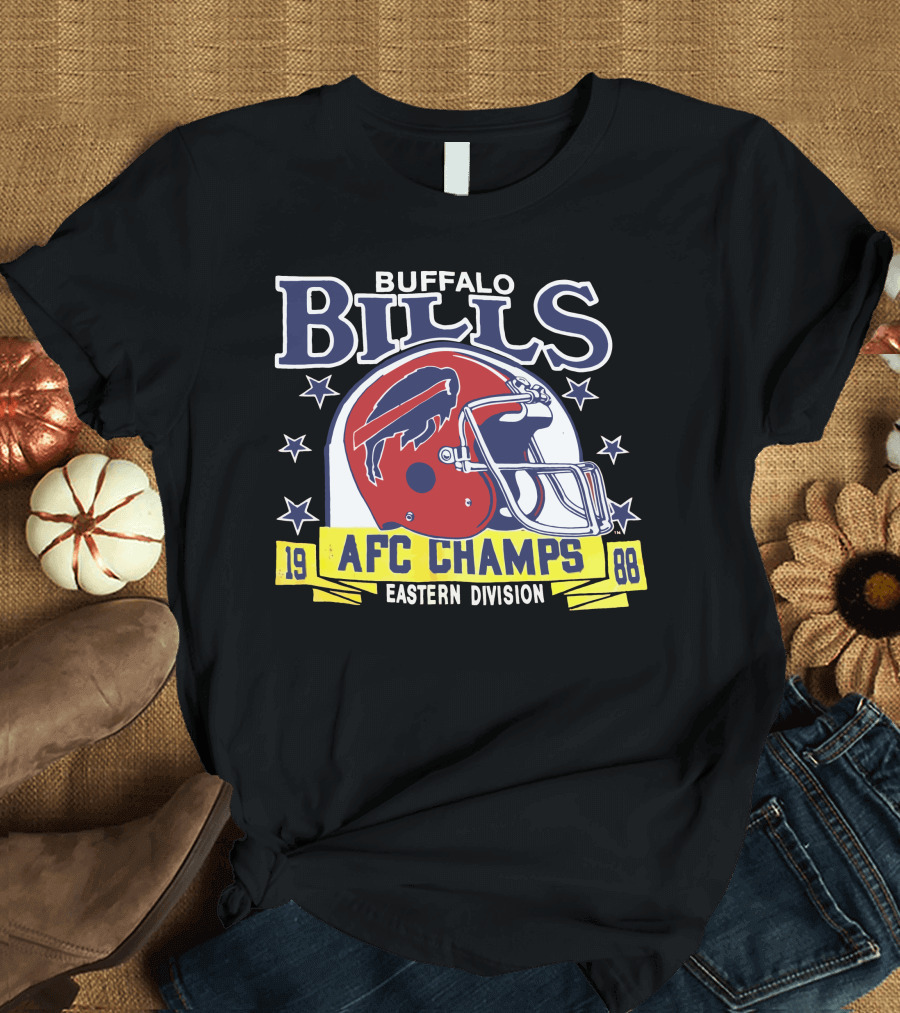 Buffalo Bills 1988 AFC Champs Eastern Division Vintage Helmet T-Shirt