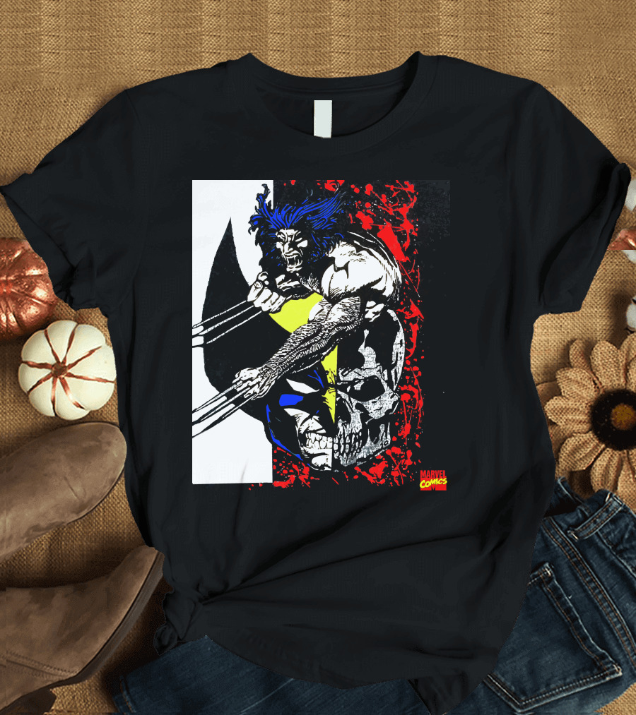 Vtg. Wolverine 1993 Marvel Comics X-Men Claws Red Skull T-Shirt
