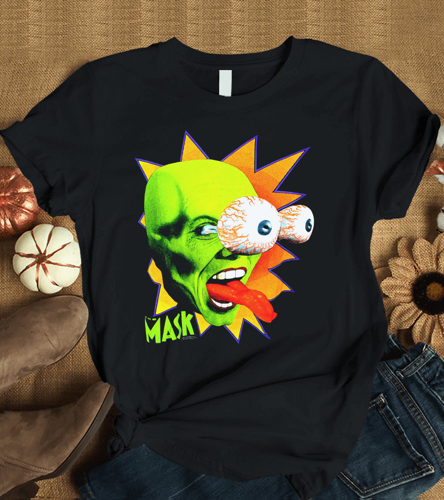 MASK Vintage Stanley Ipkiss Bug Eyes Scene Explosion T-Shirt