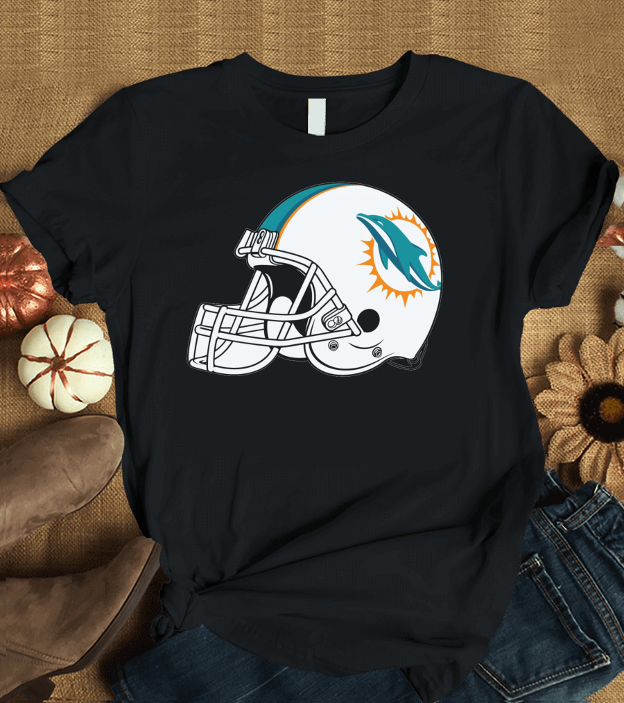 Miami Dolphins Helmet Football Team T-Shirt