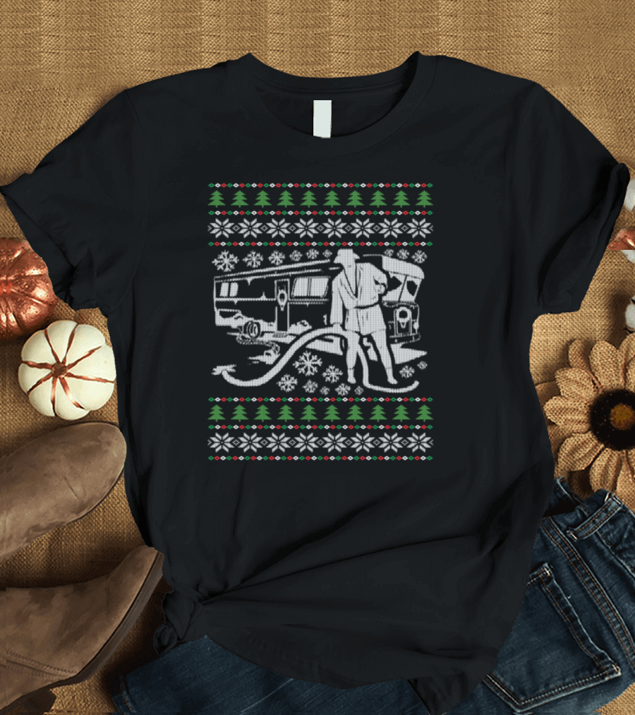 Ugly Christmas Cousin Eddie's RV Sweater Scene T-Shirt