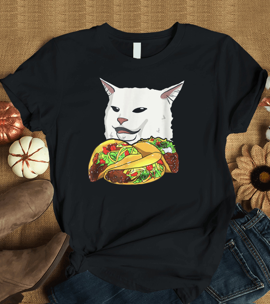 Woman Yelling At A Cat Meme Taco T-Shirt