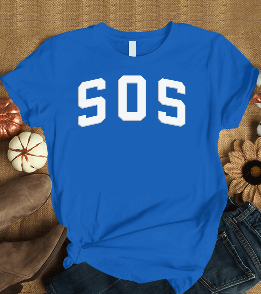 SZA SOS Bold Blue Athletic T-Shirt